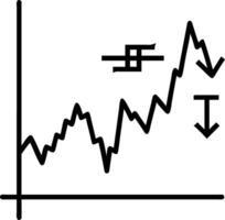 Abstract financial chart with uptrend line and candlestick graph in stock market on white color background vector