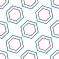 Abstract retro polygon seamless pattern bright hues on white background suitable for stationery Set 4 Edition vector