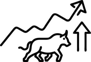 A view of an up stock market ticker numbers fictional symbol bull market concept vector