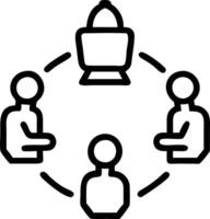A virtual roundtable of digital knights strategizing defense of cyber realm in digital art illustration vector