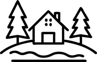 A serene red cabin stands isolated by to tranquil lake surrounded by to dense forest blanketed in snow creating to peaceful winter scene Set 8 vector