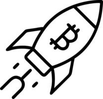 A rocket symbolizing Bitcoins rise vector