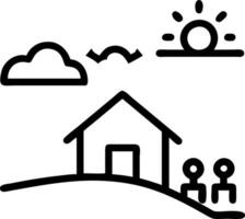 A peaceful rural school surrounded by open fields with children playing outside during recess Set 3 vector