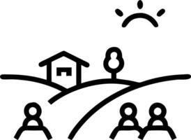A peaceful rural school surrounded by open fields with children playing outside during recess Set 2 vector