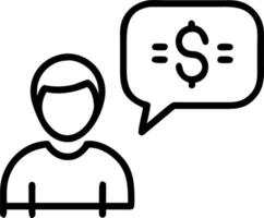 A financial advisor updating to client on investment status vector