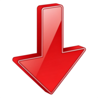 Modern Red Down Arrow for Digital Interfaces png