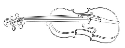 The violin Sketch. vector