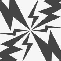 Radial ornament with lightning bolds. Spikes and zigzag line pattern. illustration vector