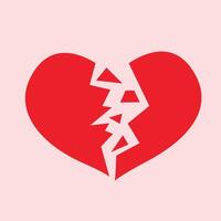 broken heart with fragments vector