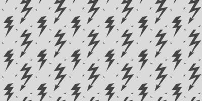 Abstract thunder background. Lightning bolt pattern. Black and white seamless print vector