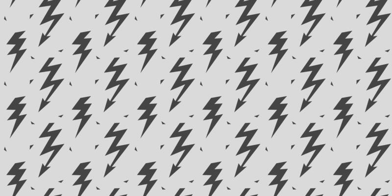 Abstract thunder background. Lightning bolt pattern. Black and white seamless print