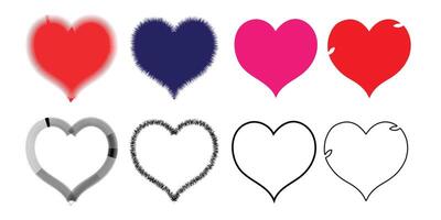 Diverse Heart Icons for Design or Web Use vector
