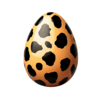 An easter egg with a leopard print on it png