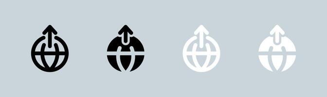 Four different types of arrows are shown in different colors vector