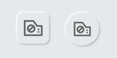 Two icons of a file folder and a folder icon vector