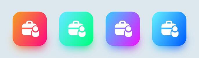 Four colorful buttons with different colors vector
