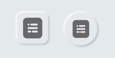 Two white buttons with the same shape and size vector