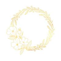 A wreath of flowers on a white background vector
