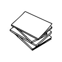 A stack of books on a white background vector