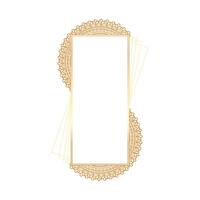 Gold frame with a pattern on it vector