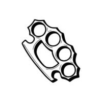 A black and white drawing of a fist vector