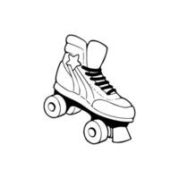 Roller skate coloring pages vector