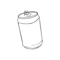 A drawing of a can of soda on a white background vector