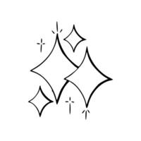 A black and white drawing of a star with a cross vector