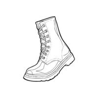 A drawing of a pair of boots on a white background vector