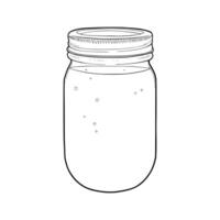 A drawing of a jar with liquid inside vector