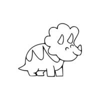 A cartoon dinosaur with a big head and a small body vector