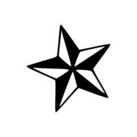 A black and white star on a white background vector
