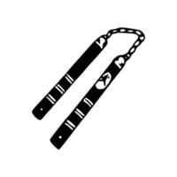 A pair of scissors with a chain on it vector