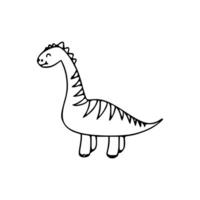 A drawing of a dinosaur with a long neck vector