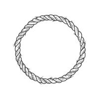 A drawing of a rope in a circle vector