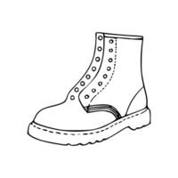 A black and white drawing of a pair of boots vector