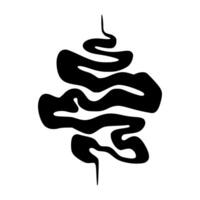 A black and white drawing of a tree vector