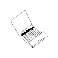 A black and white drawing of a matchbox vector