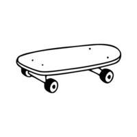 A drawing of a skateboard on a white background vector