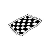 A black and white checkered flag on a white background vector