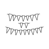 A drawing of a bunting with a line drawn around it vector