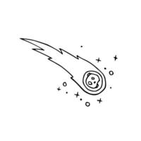 A black and white drawing of a rocket vector