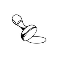 A stamp with a circle on it vector