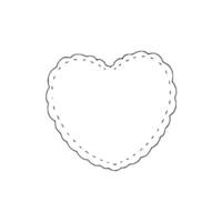 A heart shaped paper cutout is shown vector