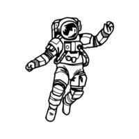 Astronaut coloring pages vector