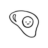 An illustration of an egg with a smile vector