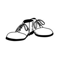 A pair of shoes with laces on a white background vector
