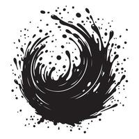 Abstract Ink Splash Silhouette Illustration vector