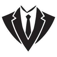 Suit and Tie Silhouette Illustration for Business and Formal Events vector