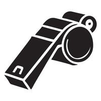 Crisp Black Silhouette Illustration of a Whistle vector
